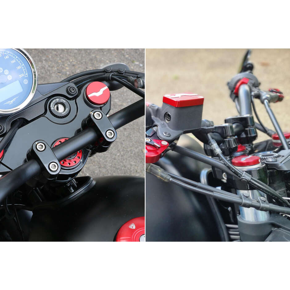 Moto Guzzi CNC Racing TE201 Gabel-Oberkappe, rot