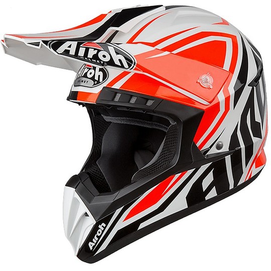 Moto Helm Cross Enduro Airoh Schalter IMPACT Orange Shiny