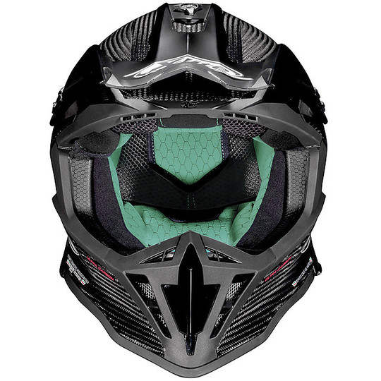 Moto Helm Cross Enduro Carbon X-Lite X-502 Ultrakohlenstoff Matris 012 Matt Schwarz Rot