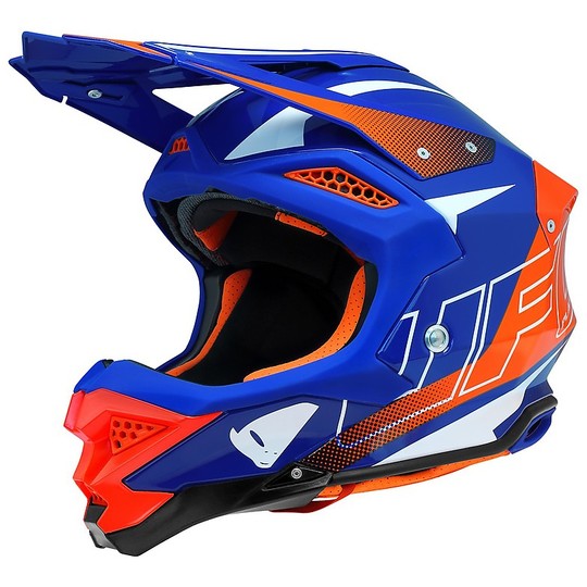 Moto Helm Cross Enduro UFO DIAMOND Blau Orange