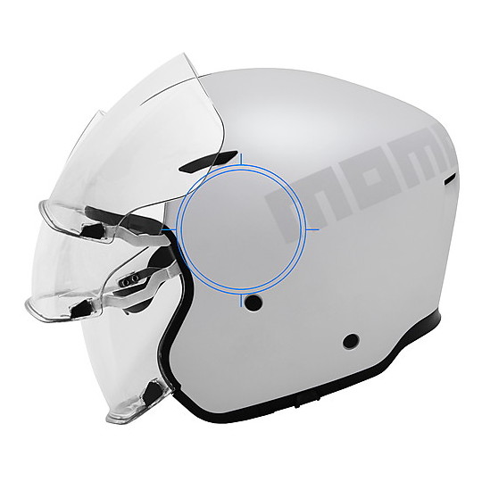 Moto Helm Doppelvisier Momo Design AERO Blau Matt Schwarz
