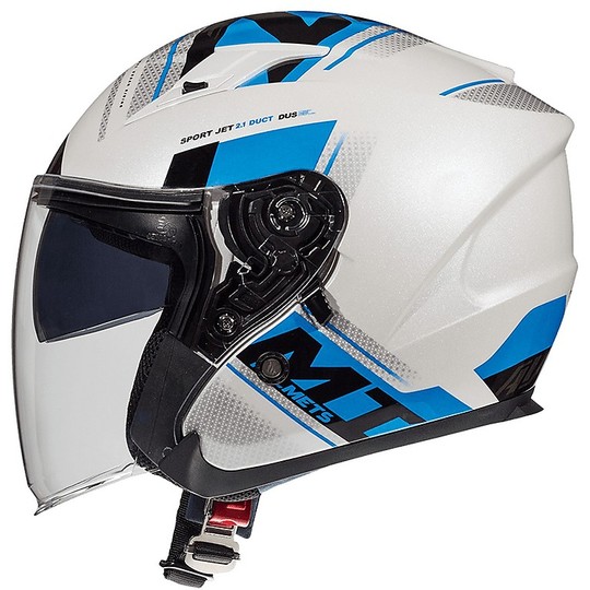 Moto-Helm Double Jet Visier MT-Helme AVENUE SV SIDEWAY C7 Glossy Blue