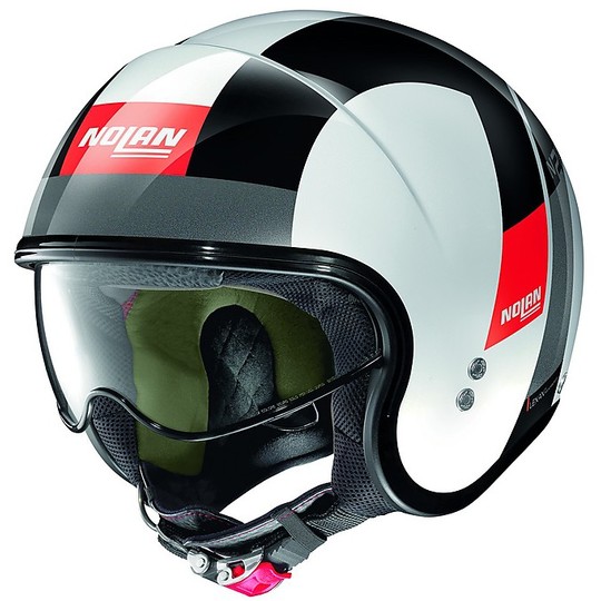 Moto Helm Mini-Jet Nolan N21 Spheroid 078 Glänzendes Weiß