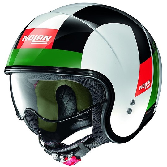Moto Helm Mini-Jet Nolan N21 Spheroid 079 Glänzendes Weiß