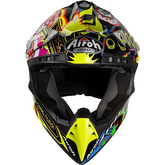 Moto Helmet Cross Enduro Airoh Switch FLIPPER Polished