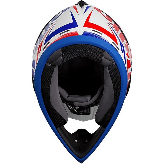 Moto Helmet Cross Enduro Airoh Switch IMPACT Blue Polished