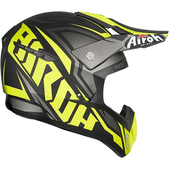 Moto Helmet Cross Enduro Airoh Switch IMPACT Matt Yellow