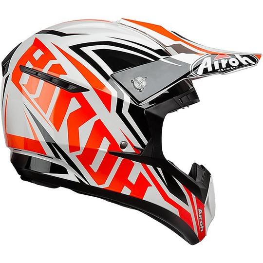 Moto Helmet Cross Enduro Airoh Switch IMPACT Orange Shiny