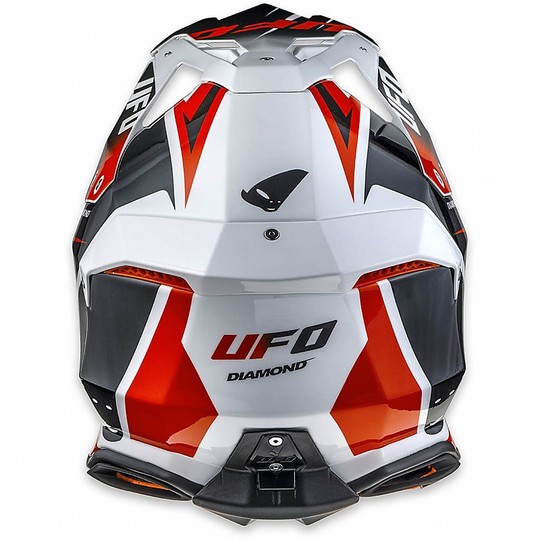 Moto Helmet Cross Enduro Ufo Diamond Red White