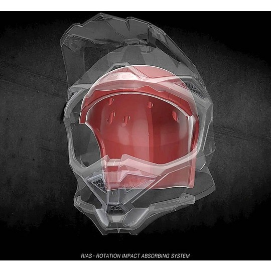 Moto Helmet Cross Enduro Ufo Diamond Red White