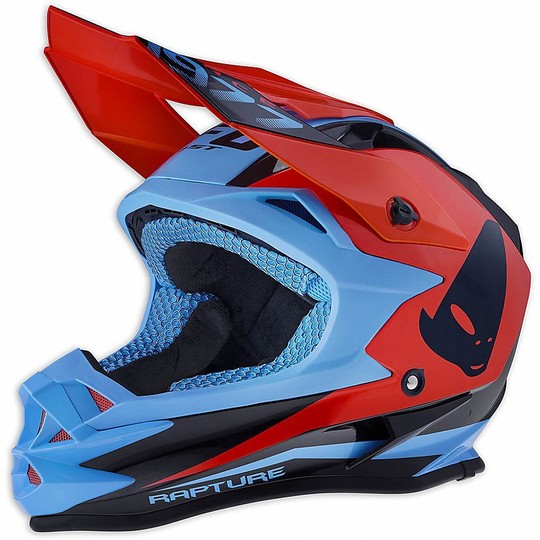 Moto Helmet Cross Enduro Ufo Onyx Rapture Red Blue
