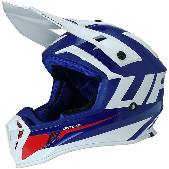 Moto Helmet Cross Enduro Ufo QUIVER White Blue