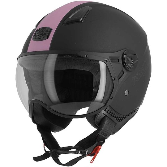 Moto Helmet Demi Jet Astone KSR-2 Matte Black Pink