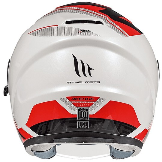 Moto Helmet Double Jet Visor MT Helmets AVENUE SV SIDEWAY C5 Glossy Red
