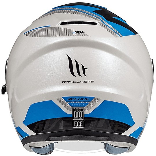 Moto Helmet Double Jet Visor MT Helmets AVENUE SV SIDEWAY C7 Glossy Blue