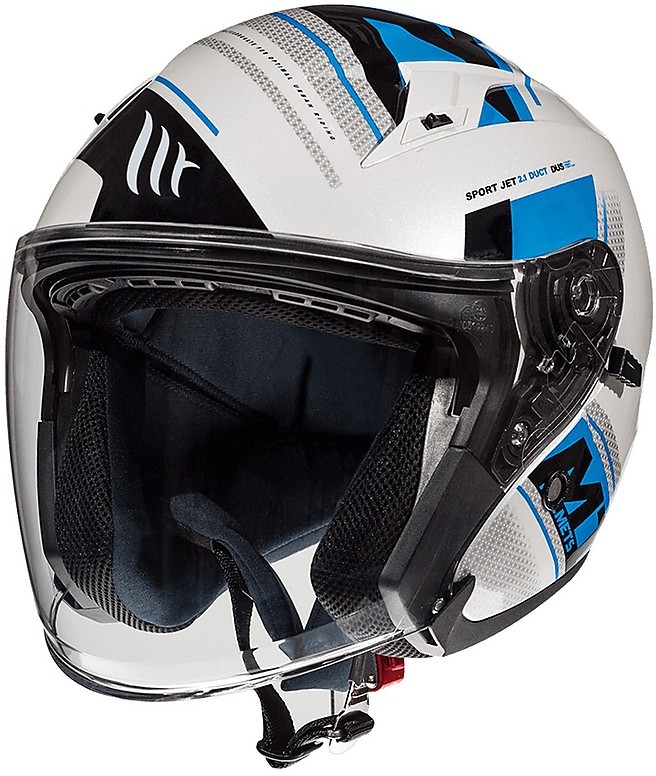 Moto Helmet Double Jet Visor MT Helmets AVENUE SV SIDEWAY C7 Glossy ...