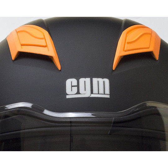 Moto Helmet Double Visor CGM 129S DIXON Orange Fluo Matt