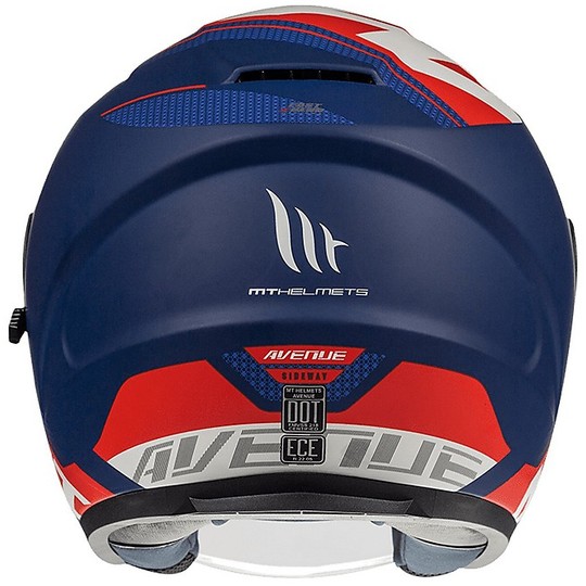 Moto Helmet Double Visor MT Helmets AVENUE SV SIDEWAY J0 Matt White