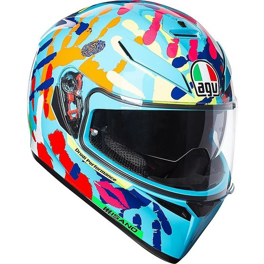 Moto Inetgral Helmet AGV K-3 SV Pinlock Top Misano 2014