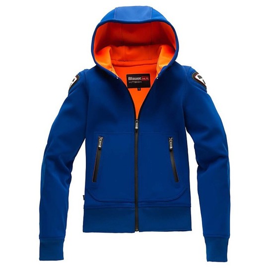 Moto Jacke Blauer Sweatshirt-Jacke EASY WOMAN 1.1 Blu Limoges