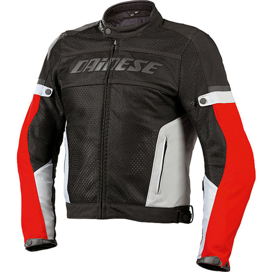 Moto Jacke Dainese Air-Tex Black Frame / High Rise / Rot