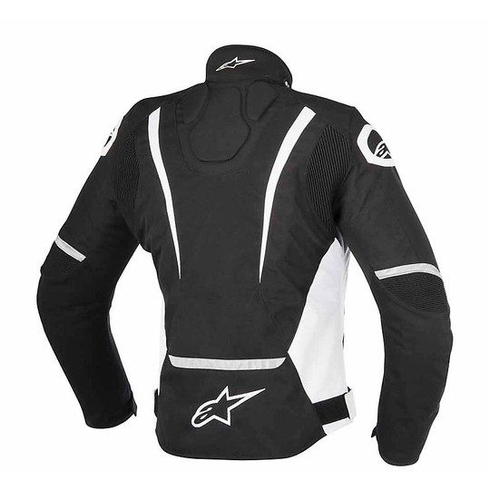 Moto Jacke Frau in Stoff Alpine Stella T-Kiefer Wasserdicht Schwarz Rot