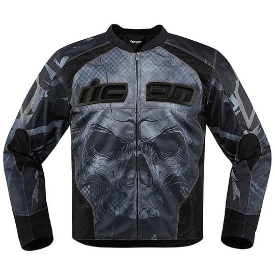 Moto Jacke Jacket Technische Gewebe Icon Overlord Reaver Grau