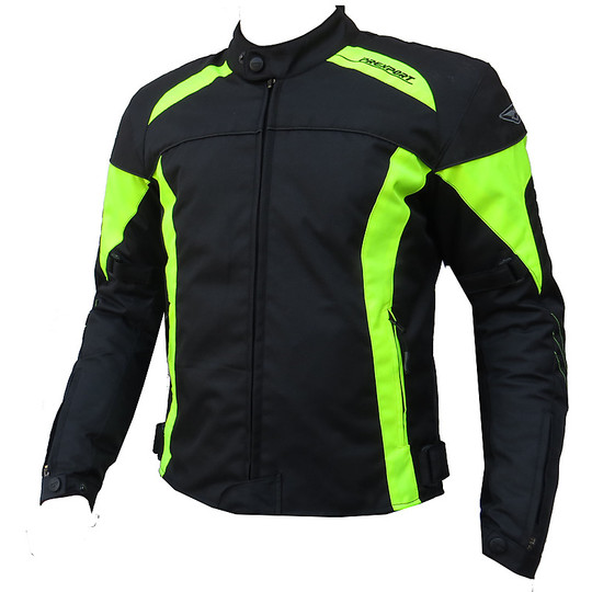 Moto Jacke Technische Gewebe In Prexport OASY Schwarz Fluorescent Yellow Raincoat