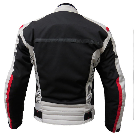 Moto Jacke Technische Held HR870 Wasserdicht Schwarz Grau Rot