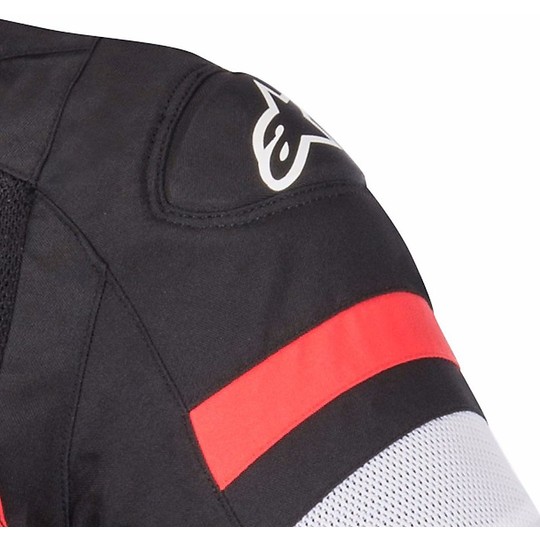 Moto-Jacke von Donna Alpine T-GP Plus-Air v2 Schwarz Weiß Rot