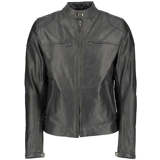 Moto Jacket Black Leather OJ ROOSTER