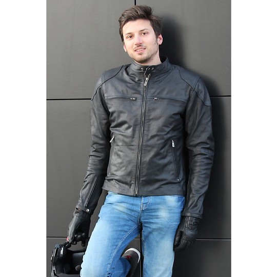 Moto Jacket Black Leather OJ ROOSTER
