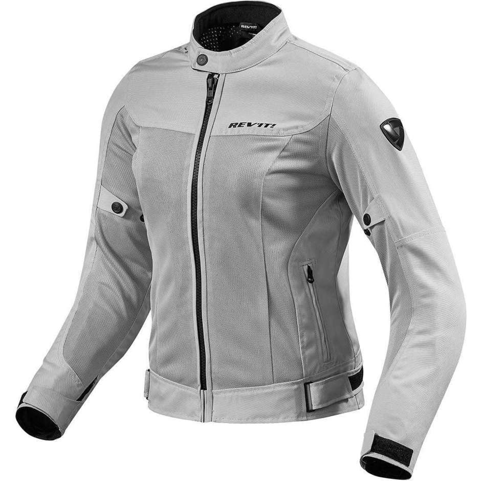 Moto jacket by Donna Summer Traforato Rev'it ECLIPSE Lady Silver