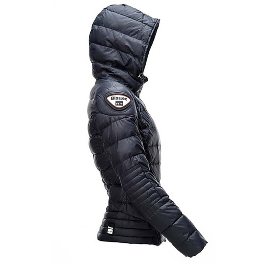 Moto Jacket Down Jacket Blauer Easy Winter Lady With Protections Blue Night