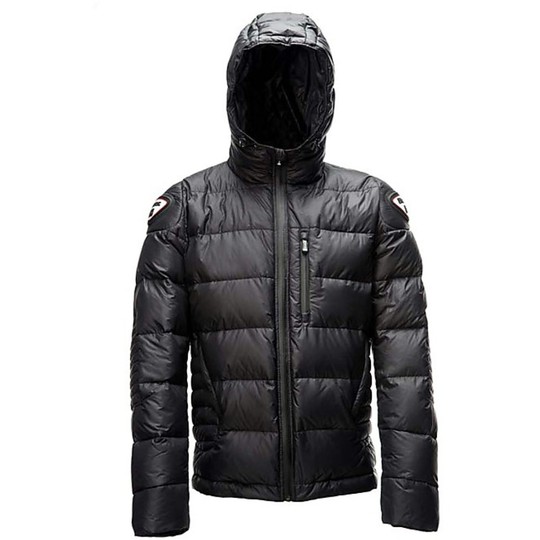 Moto Jacket Down Jacket Blauer Easy Winter Man With Black Caps