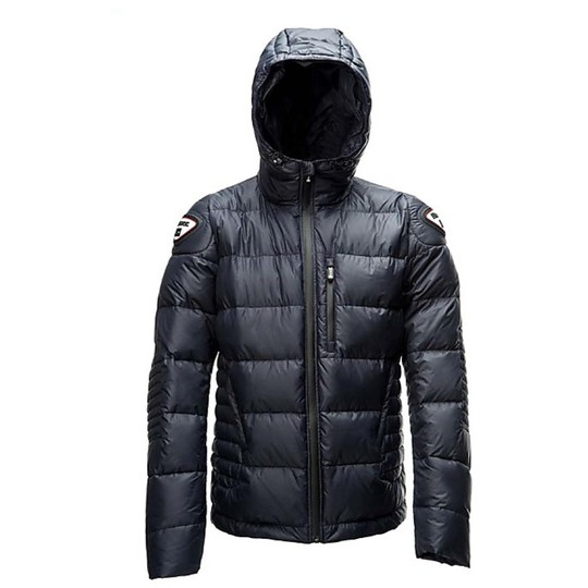 Moto Jacket Down Jacket Blauer Easy Winter Man With Blue Protections
