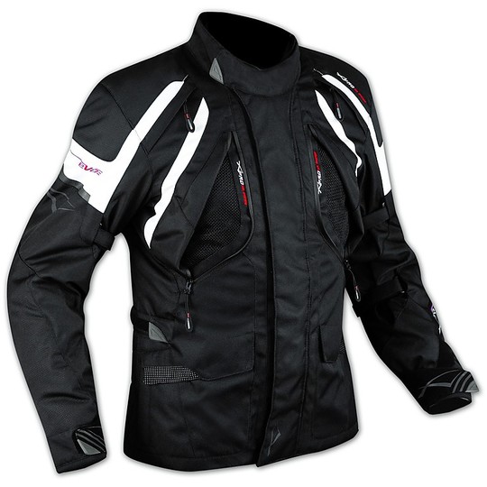Moto Jacket Fabric A-Globe Touring Pro Evo Schwarz / Weiß