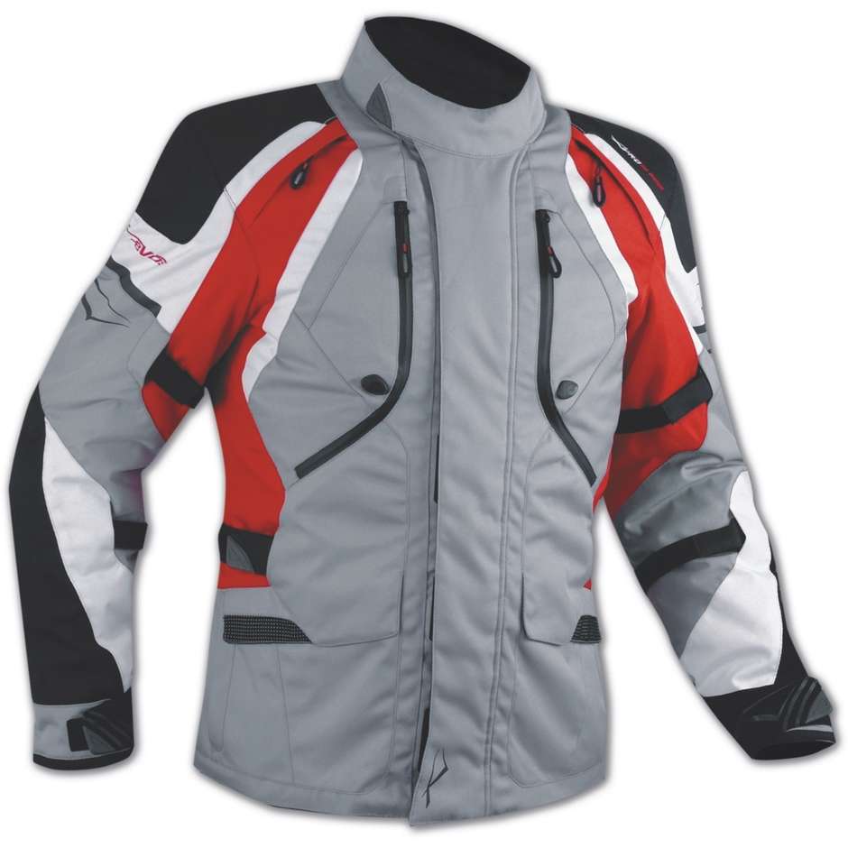 Moto Jacket Fabric A-Pro Spezial-Tourenwagen Ages Grau / Rot