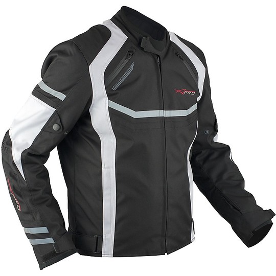 Moto jacket Fabric A-Pro Sports Mansel White / Black
