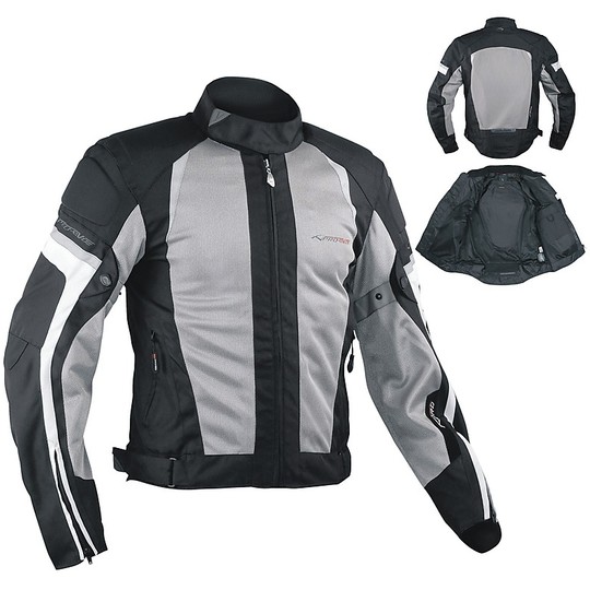 Moto Jacket Fabric A-Pro Summer Perforated Aeolus Grau