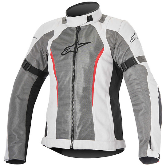 Moto jacket Fabric Alpinestars Stella Amok Air Drysta Light Gray Dark Gray