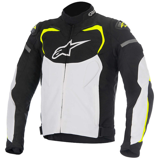Moto jacket Fabric Alpinestars T-GP PRO White Black Fluorescent Yellow