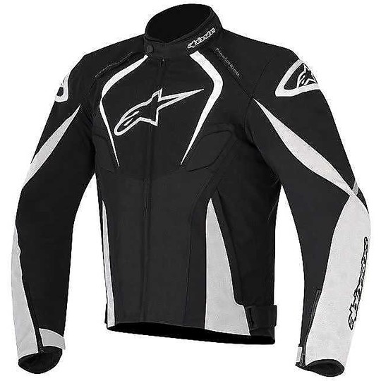 Moto jacket Fabric Alpinestars T-Jaws Waterproof Black White