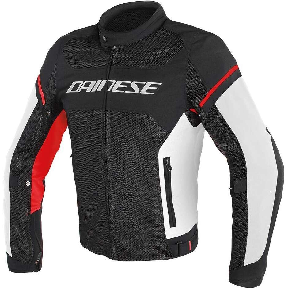 Moto Jacket Fabric Dainese Air Frame Tex D1 Black White Red