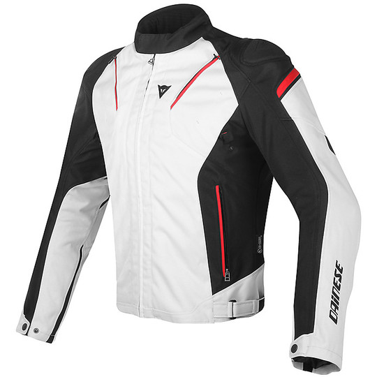 Moto jacket Fabric Dainese Stream Line D-Dry Ice Black Red