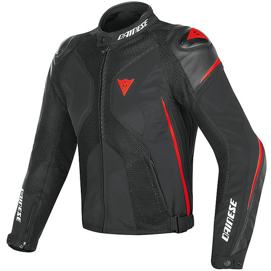 Moto jacket Fabric Dainese Super Rider D-Dry Black Red Fluo