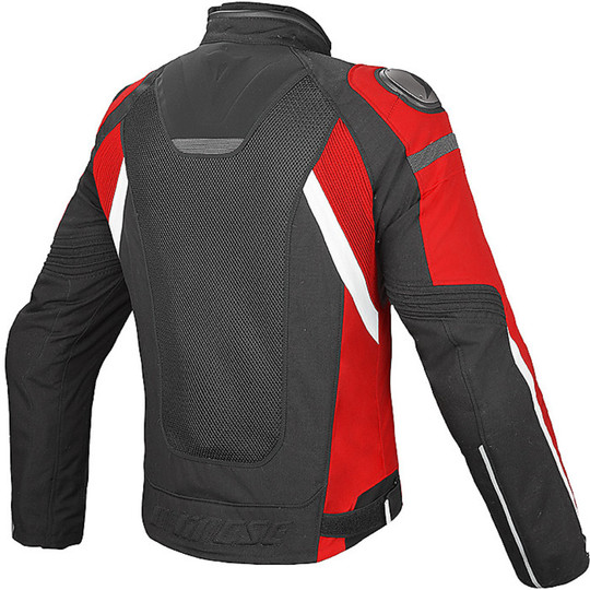 Moto jacket Fabric Dainese Super Speed ​​D-Dry Black / Red / White