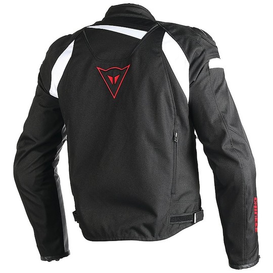 Moto jacket Fabric Dainese Veloster Tex Black White