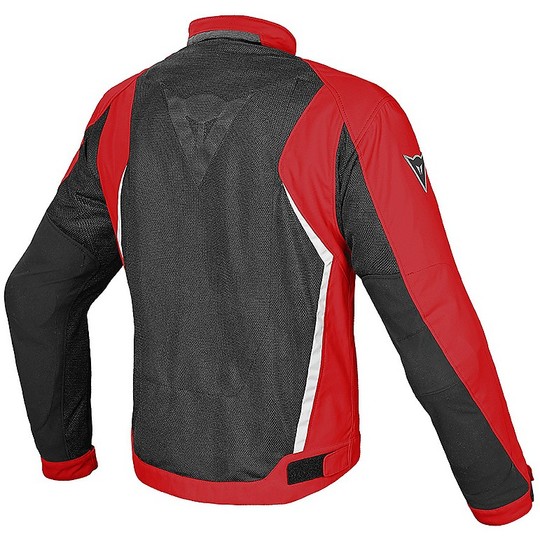 Moto Jacket Fabric Hydra Flux Dainese D-Dry Black Red White