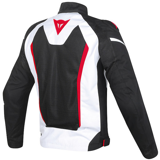 Moto jacket Fabric Hyper Dainese D-Dry Flux White Black Red